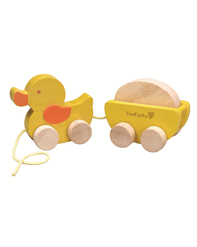 wooden pull along duck